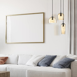 PENDANT LIGHT E14 GLASS CHAMPAGNE (22118 Zambelis) - Zambelis