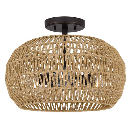 Półplafon Casablanca - 3 źródła światła - Palladiański brąz (QZ-CASABLANCA-3SF-PBZ) - Elstead Lighting