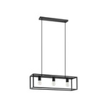 Lampa wisząca Elswick 3x E27 czarna (49564 - Eglo) - żyrandol