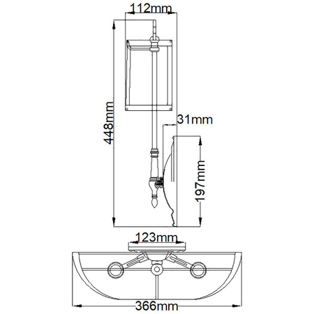 Kinkiet Cambridge (HK-CAMBRIDGE2-B) - Elstead Lighting
