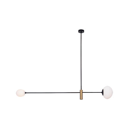 PENDANT LIGHT 2XG9 BLACK-GOLD (22267 Zambelis) - Zambelis