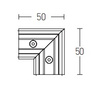 CEILING CORNER CONNECTOR HORIZONTAL BLACK (2085B-C2 Zambelis) - Zambelis