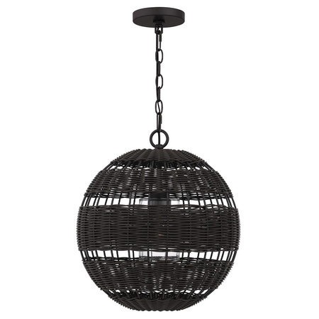 Lampa wisząca na taras Lindendale Western brąz (QZ-LINDENDALE-P-WT) - Elstead Lighting
