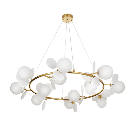 Ozdobny żyrandol CHIC złoto biały 105 cm (ST-DL-2969) - Step into Design