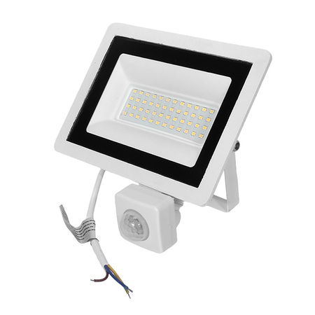 NAŚWIETLACZ Z CZUJNIKIEM RUCHU BIAŁY 30W B.NEUTRALNA - Syntron