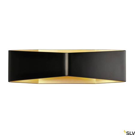 CARISO WL-4, lampa ścienna, LED, 2700K, kolor czarny/złoto, 2x9W (151740) - SLV