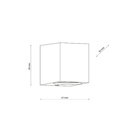 AXIS GRAY KINKIET 1XGU10 (10969) - TK Lighting