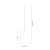 Lampa wisząca VASO 3 AMBER 4W (ML1405) - Milagro