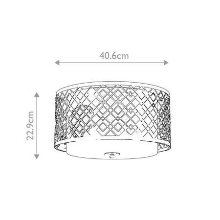 Plafon Ziggy (ZIGGY-F-M-LG) - Elstead Lighting
