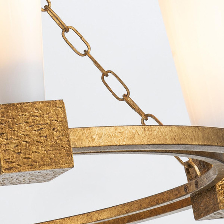 Żyrandol Kristy - 4 źródła światła - Przecierane złoto (KRISTY4-DG-OPAL) - Elstead Lighting