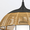 Średnia lampa wisząca na taras Maddox karmelowy beż (QN-MADDOX-P-M-BK-CAM) - Quintiesse