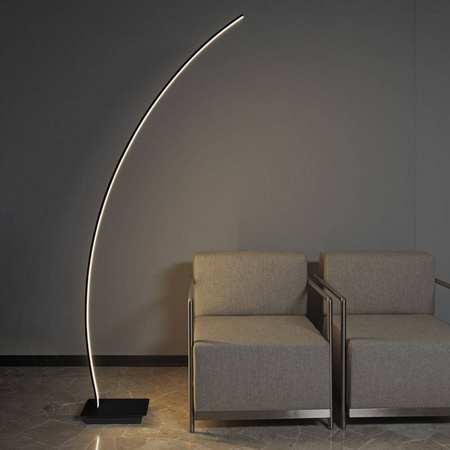 Lampa Podłogowa BRACKET Kol. Czarny, 3000K (0037.50.NE WN) - Vivida