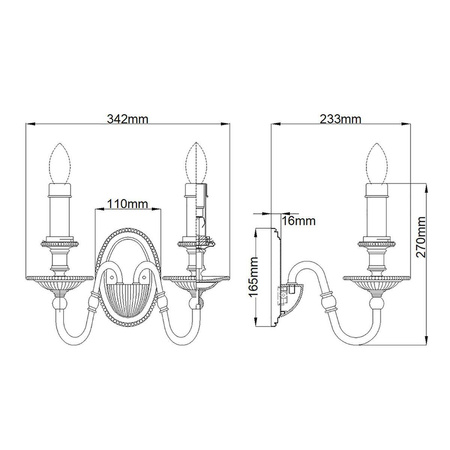 Kinkiet Cambridge (HK-CAMBRIDGE2) - Elstead Lighting