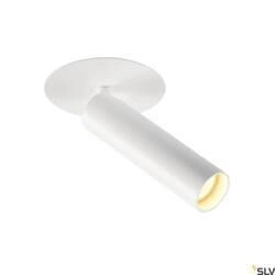 KARPO, lampa wpuszczana, jednopunktowa, LED, 3000K, kolor biały, płaska rozeta, 7,5W (152381) - SLV