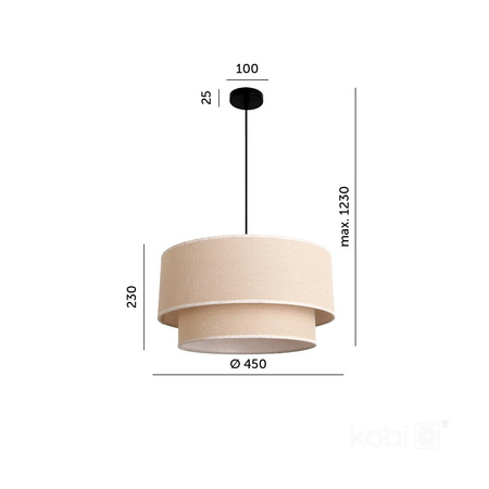Lampa wisząca BOHO FLOXEN ROUND 1xE27 Kobi Design (001501KOB) - KOBI LIGHT