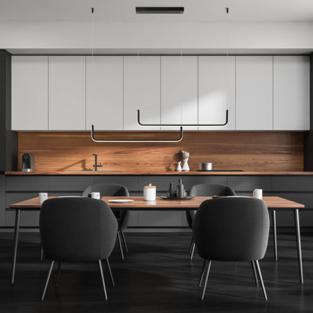 PENDANT LED LIGHT 40W 3000K ALUMINIUM-SILICONE BLACK MATT (22010 Zambelis) - Zambelis