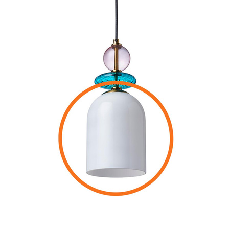 Zapasowy klosz lampa wisząca Tropea biały 1 sztuka LP-2004/1P M WH (LP-2004/1P M WH klosz) - Light Prestige