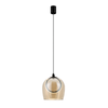 PENDANT LED LIGHT 6W 3000K METAL-SILICON-GLASS,BLACK-CHAMPAGNE (23079 Zambelis) - Zambelis