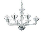 Lampa wisząca CASANOVA SP8 transparentna (044255) Ideal Lux - żyrandol