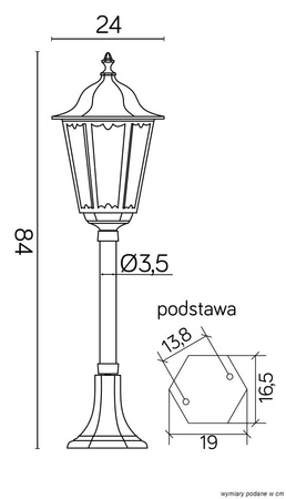 Lampa stojąca zewnętrzna Retro Classic (K 5002/3) - SU-MA