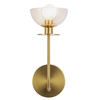Kinkiet Sylvia - 1 źródło światła - Szczotkowane złoto (ALM-SYLVIA-1WB-BG-CL) - Elstead Lighting