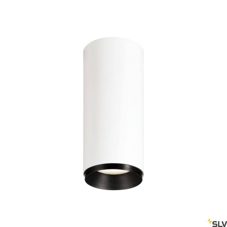NUMINOS® CL DALI S, wewnętrzna oprawa sufitowa natynkowa LED, biała/czarna 4000 K 60° (1004432) - SLV