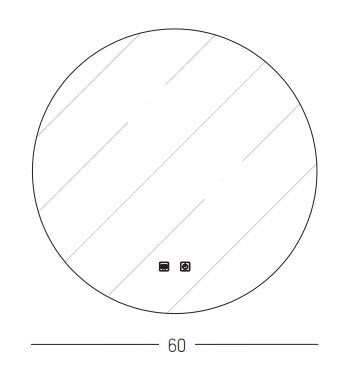 LED MIRROR 25W 4000K ROUND (22067 Zambelis) - Zambelis