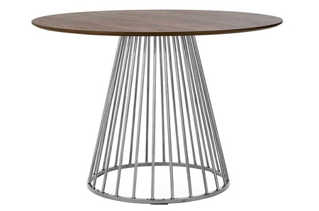 Stół GLAM WALNUT 110 - fornir orzechowy, chromowana podstawa (KH1201100128.CHROM) - King Home