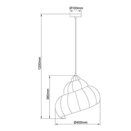 Ratanowa lampa wisząca Shella 40 cm jasne drewno 1xE27 (LP-1806/1P 40cm) - Light Prestige