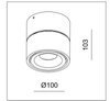 LED lampa UNIVERSAL G2-9W DIM Black IP20 CRI80 3000K (03335B) - ZARlight