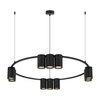 Lampa wisząca (koło) GENESIS BLACK 10xGU10 (ML0373) - Milagro
