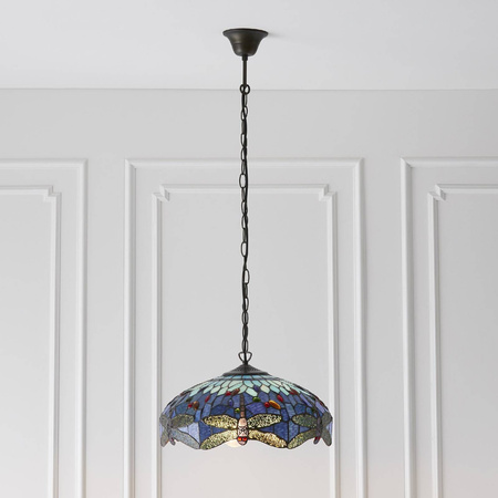 Lampa Wisząca Dragonfly blue (64080) Tiffany