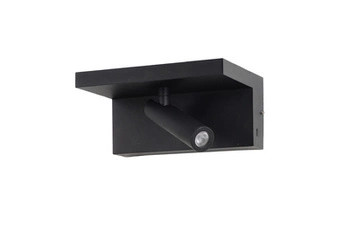 Kinkiet z półką i ładowaniem indukcyjnym HYLLA WALL NFC CHARGER Czarny (AZ5910) - Azzardo