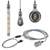 Neordic Eldar lampa industrialna wisząca z włącznikiem max 1x20W E27 Szara/Oksydowany metal 230V (PL79771) - PAULMANN