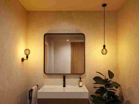 Lampa sufititowa RAVI E27 max.60W IP44 230V czarny matowy / złoty / metal (PL71134) - PAULMANN