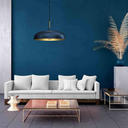 Lampa wisząca LINCOLN BLUE/GOLD 1xE27 45cm (MLP7901) - Milagro