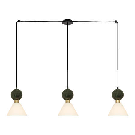 PENDANT 3XE14 MAX 15W GREEN MARBLE - BRASS (23248 Zambelis) - Zambelis
