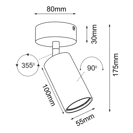 Reflektor Point 55 move - Biały (2287) - Brosline