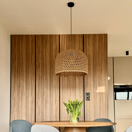Ratanowa lampa wisząca Kanso 50 cm jasne drewno 1xE27 (LP-2025/1P 50 cm) - Light Prestige