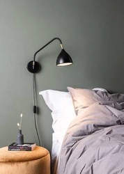 VALENCIA Kinkiet 1L Czarny/Złoty