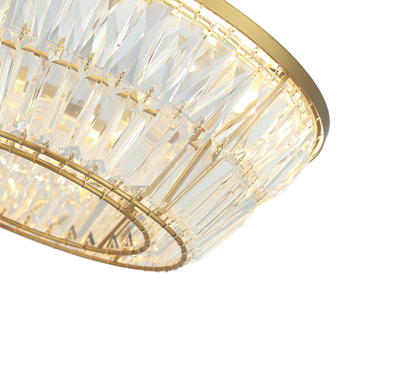 CEILING LED LIGHT 55W 3000K METAL-CRYSTAL ANTIQUE BRASS (23049 Zambelis) - Zambelis