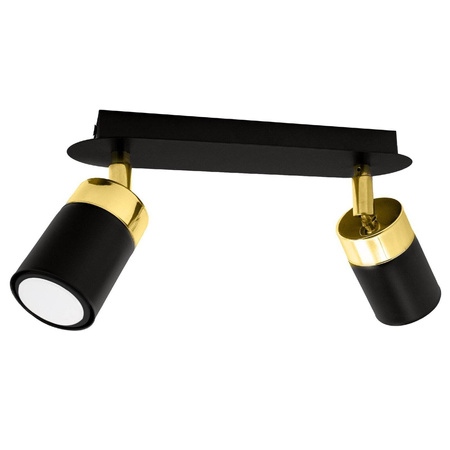 Lampa sufitowa JOKER BLACK/GOLD 2xGU10 (MLP6124) - Milagro
