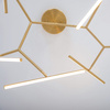 CEILING LIGHT 68W 3000K ALUMINUM & SILICON DIMMABLE ALL ANTIQUE GOLD COLOR (2073 Zambelis) - Zambelis