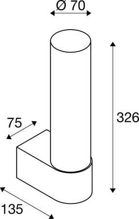 Kinkiet LYGANT single czarny (1007614) - SLV