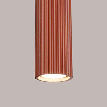 Lampa wisząca KARBON 1 ochra czerwona (SL.1630) - Sollux Lighting