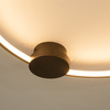 CEILING LED LIGHT 24W 3000K ALUMINIUM-SILICON,BLACK-GOLD RING (23096 Zambelis) - Zambelis