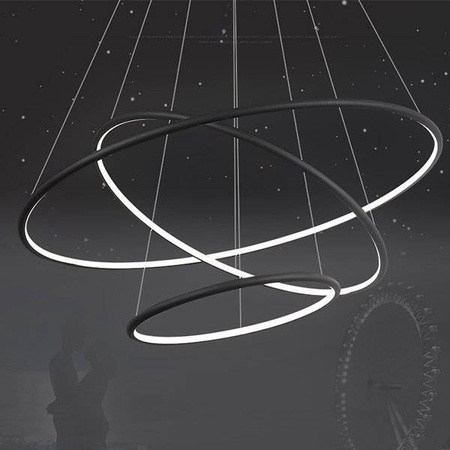 Lampa wisząca Ledowe Okręgi No.3 80cm in 4k czarna AltavolaDesign (LA075/P_80_in_4k_black) - ALTAVOLA DESIGN