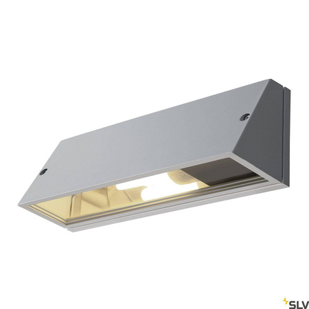 PEMA, lampa ścienna outdoor, TC-(D,H,T,Q)SE, IP44, prostokątna, srebrnoszara, maks. 15W (230034) - SLV