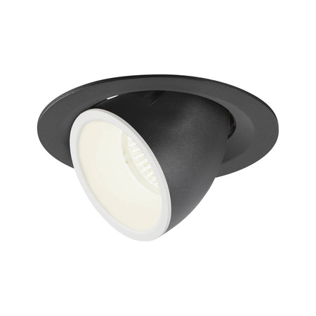 NUMINOS® GIMBLE M, oprawa sufitowa wpuszczana czarna/biała 3000 K 20° (1005940) - SLV