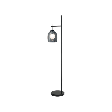 FLOOR LAMP G9 SMOKE GLASS BLACK MARBLE (22053 Zambelis) - Zambelis